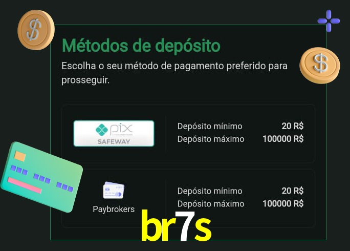 O cassino br7s oferece uma grande variedade de métodos de pagamento